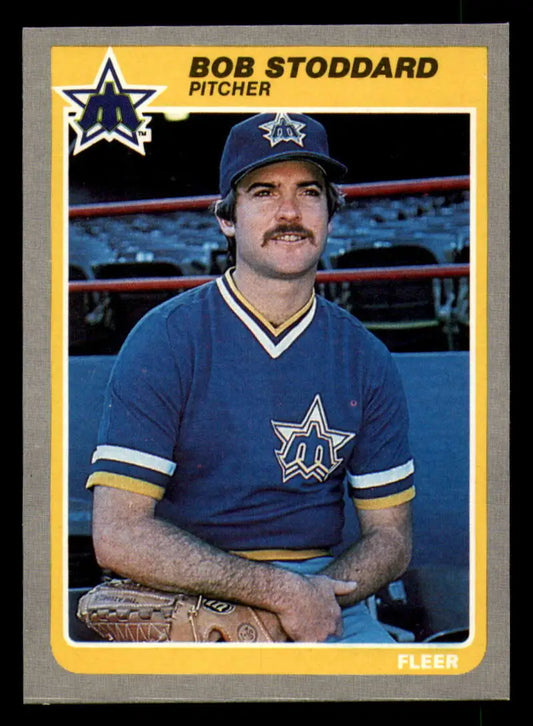 1985 Fleer #502 Bob Stoddard EX Excellent Seattle Mariners Baseball Card - Baseball Card Single
