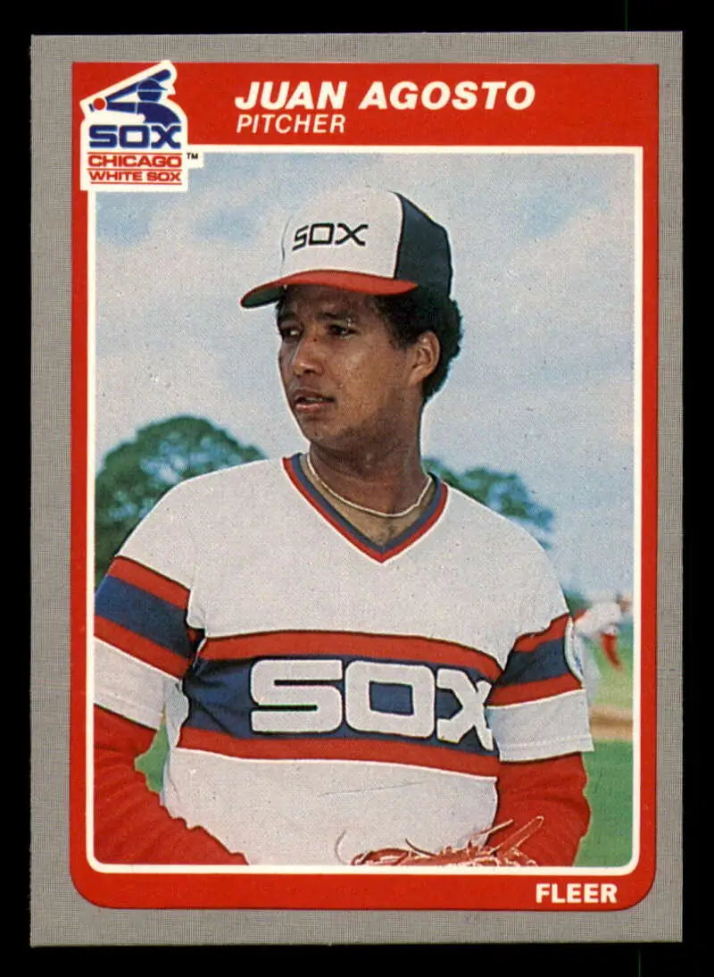 1985 Fleer #506 Juan Agosto EX Excellent Chicago White Sox Baseball Card - Baseball Card Single