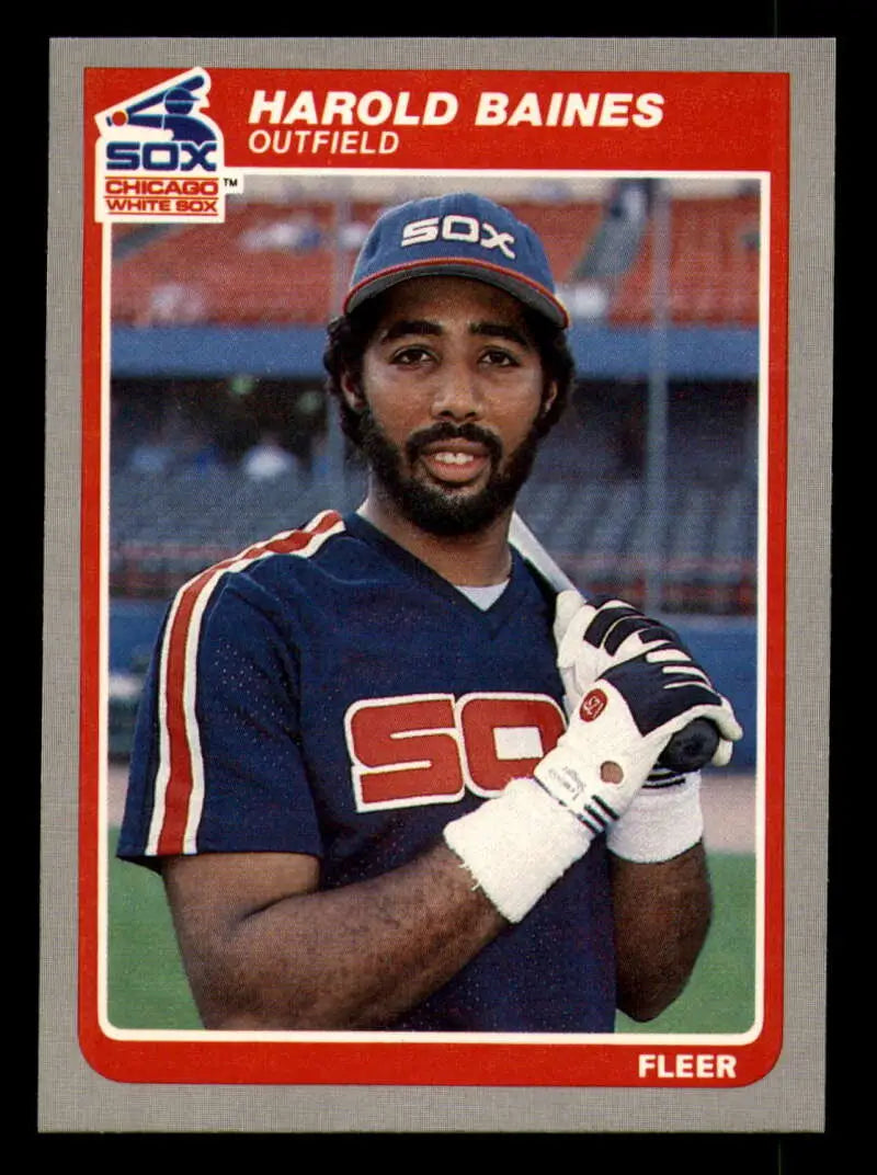 1985 Fleer #507 Harold Baines EX Excellent Chicago White Sox Baseball Card - Baseball Card Single