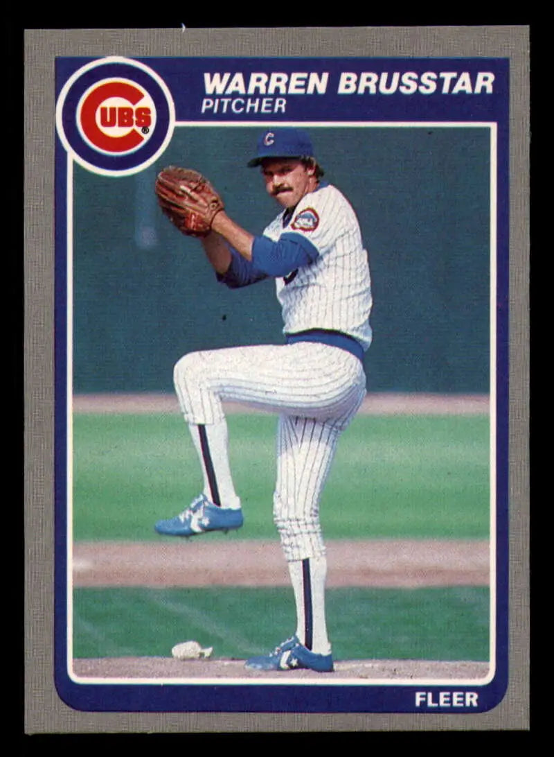 1985 Fleer #51 Warren Brusstar EX Excellent Chicago Cubs Baseball Card - Baseball Card Single