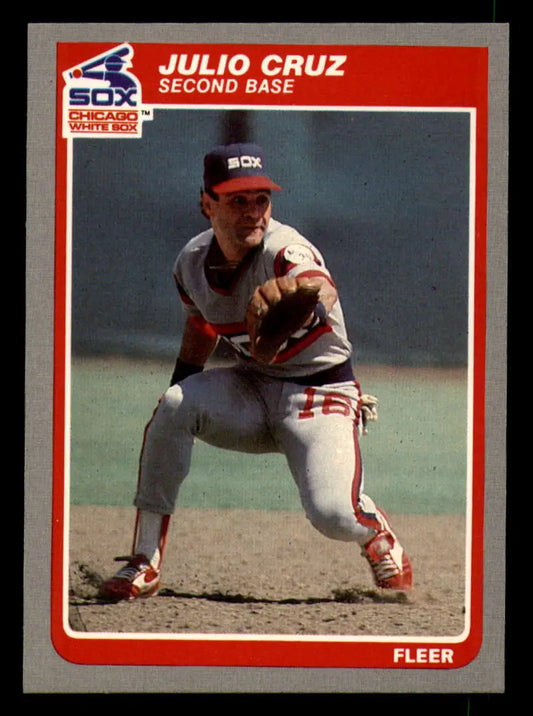 1985 Fleer #510 Julio Cruz EX Excellent Chicago White Sox Baseball Card - Baseball Card Single