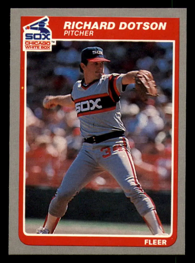 1985 Fleer #511 Richard Dotson EX Excellent Chicago White Sox Baseball Card - Baseball Card Single