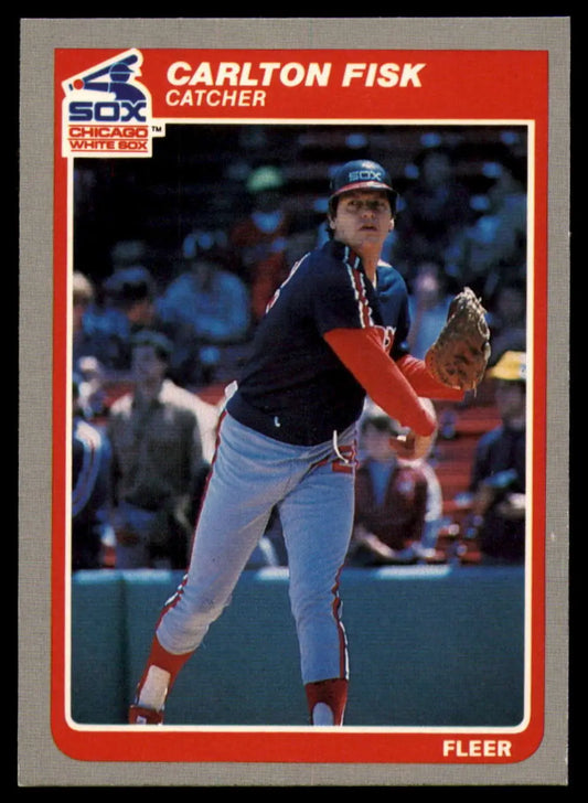 1985 Fleer #513 Carlton Fisk EX Excellent Chicago White Sox Baseball Card - Baseball Card Single
