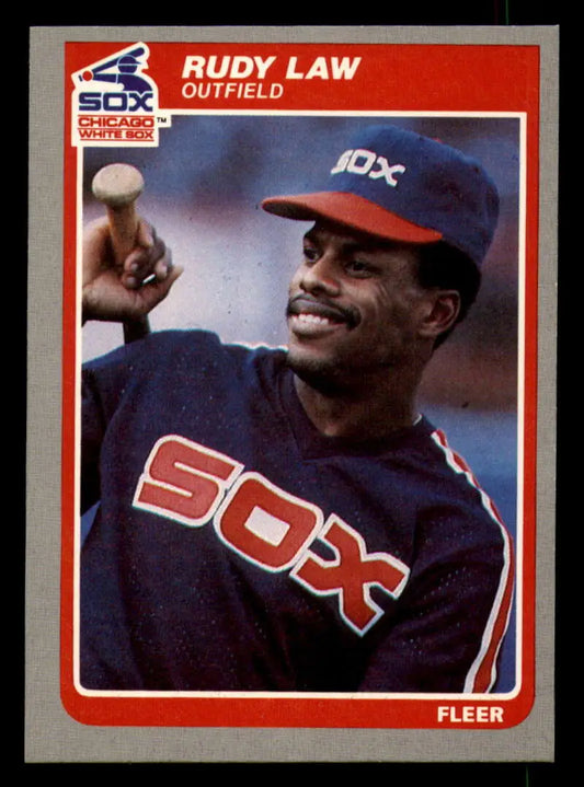 1985 Fleer #519 Rudy Law EX Excellent Chicago White Sox Baseball Card - Baseball Card Single