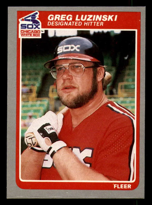 1985 Fleer #521 Greg Luzinski EX Excellent Chicago White Sox Baseball Card - Baseball Card Single