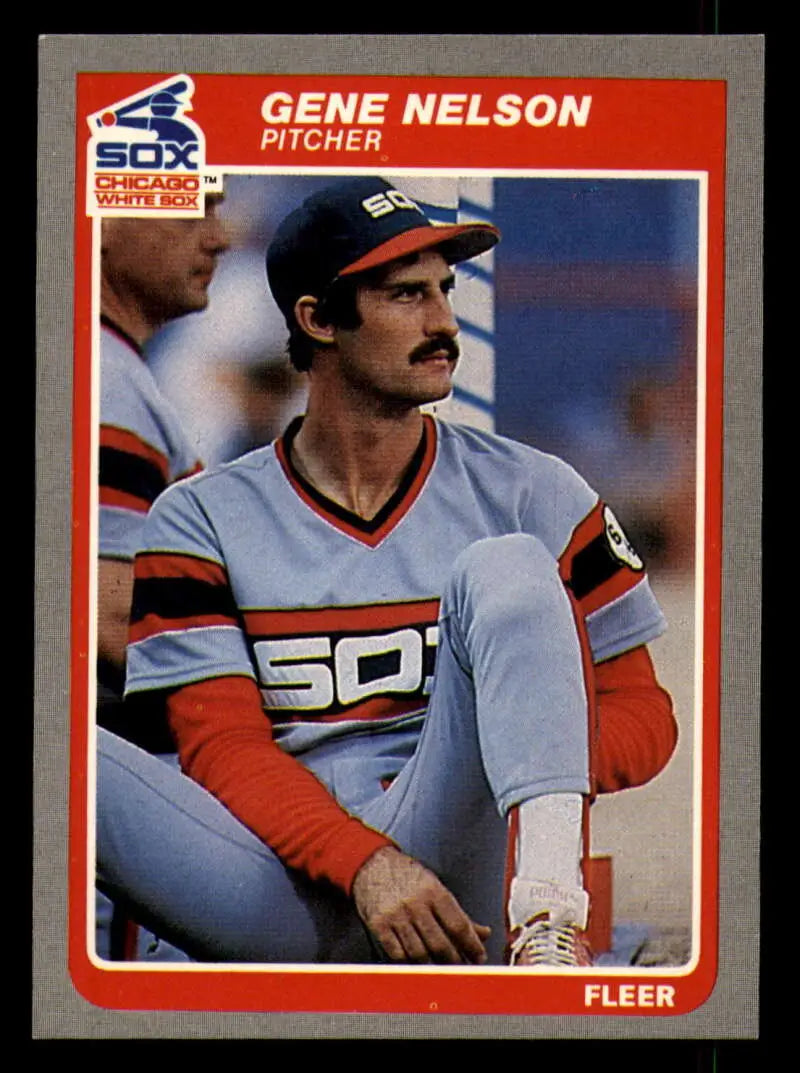 1985 Fleer #522 Gene Nelson EX Excellent Chicago White Sox Baseball Card - Baseball Card Single