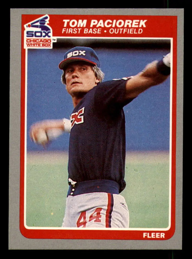 1985 Fleer #523 Tom Paciorek EX Excellent Chicago White Sox Baseball Card - Baseball Card Single