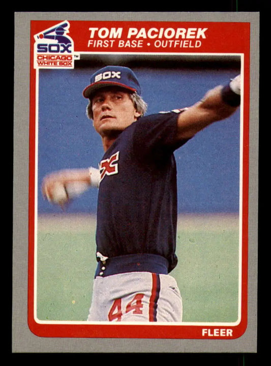 1985 Fleer #523 Tom Paciorek EX Excellent Chicago White Sox Baseball Card - Baseball Card Single