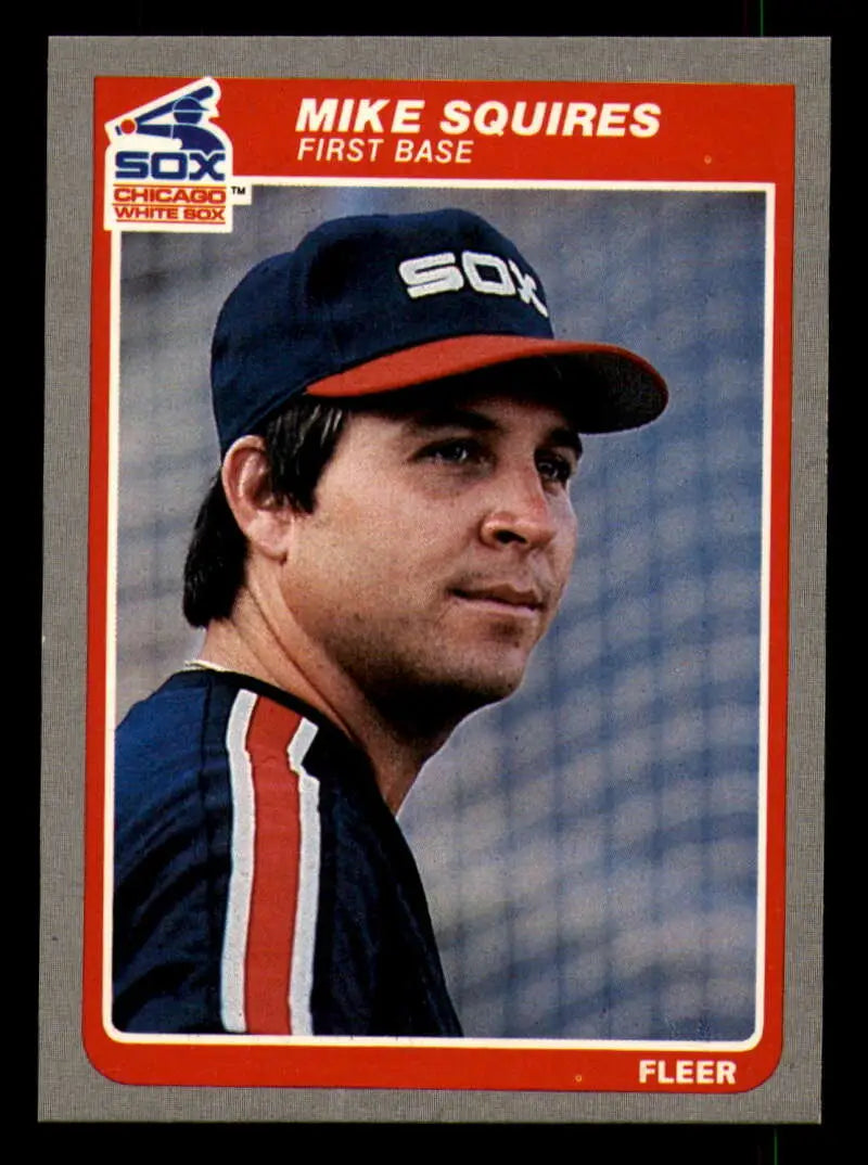 1985 Fleer #529 Mike Squires EX Excellent Chicago White Sox Baseball Card - Baseball Card Single