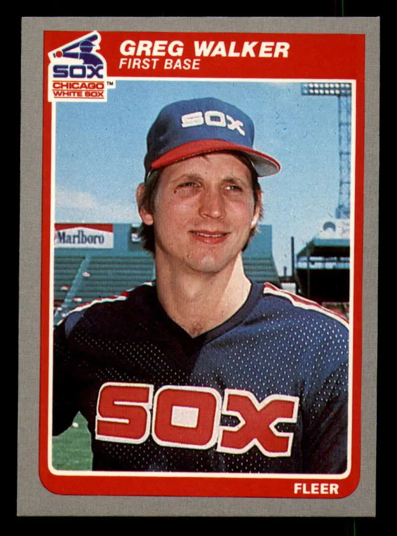 1985 Fleer #530 Greg Walker EX Excellent Chicago White Sox Baseball Card - Baseball Card Single