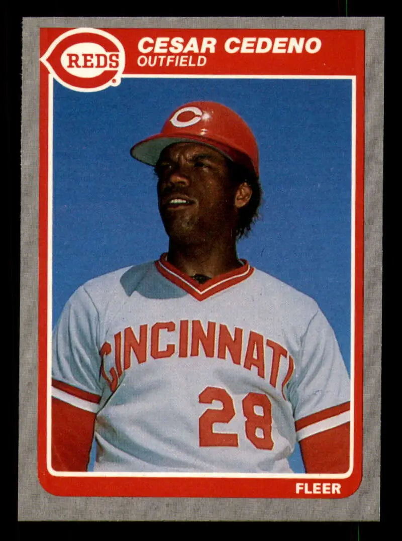1985 Fleer #531 Cesar Cedeno EX Excellent Cincinnati Reds Baseball Card - Baseball Card Single