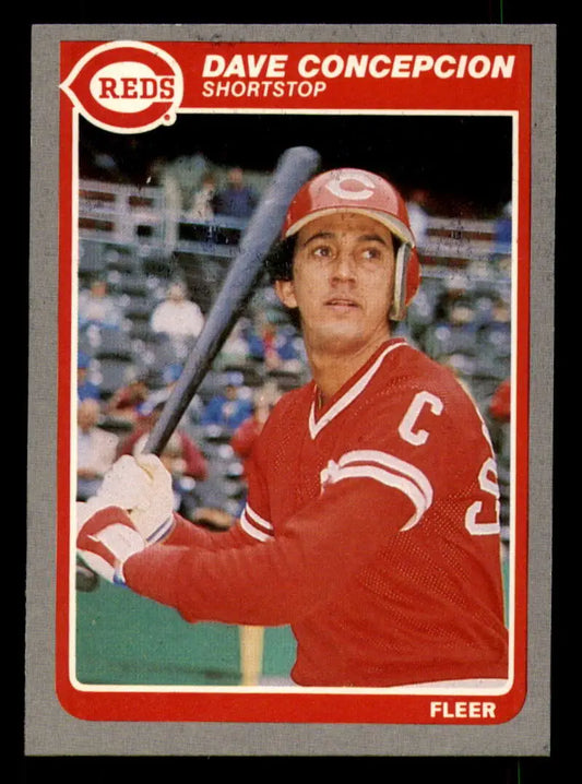 1985 Fleer #532 Dave Concepcion EX Excellent Cincinnati Reds Baseball Card - Baseball Card Single