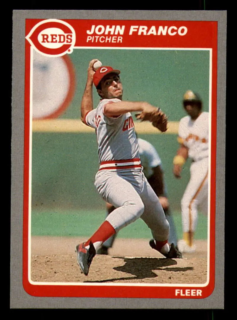 1985 Fleer #536 John Franco EX Excellent RC Rookie Cincinnati Reds Baseball Card