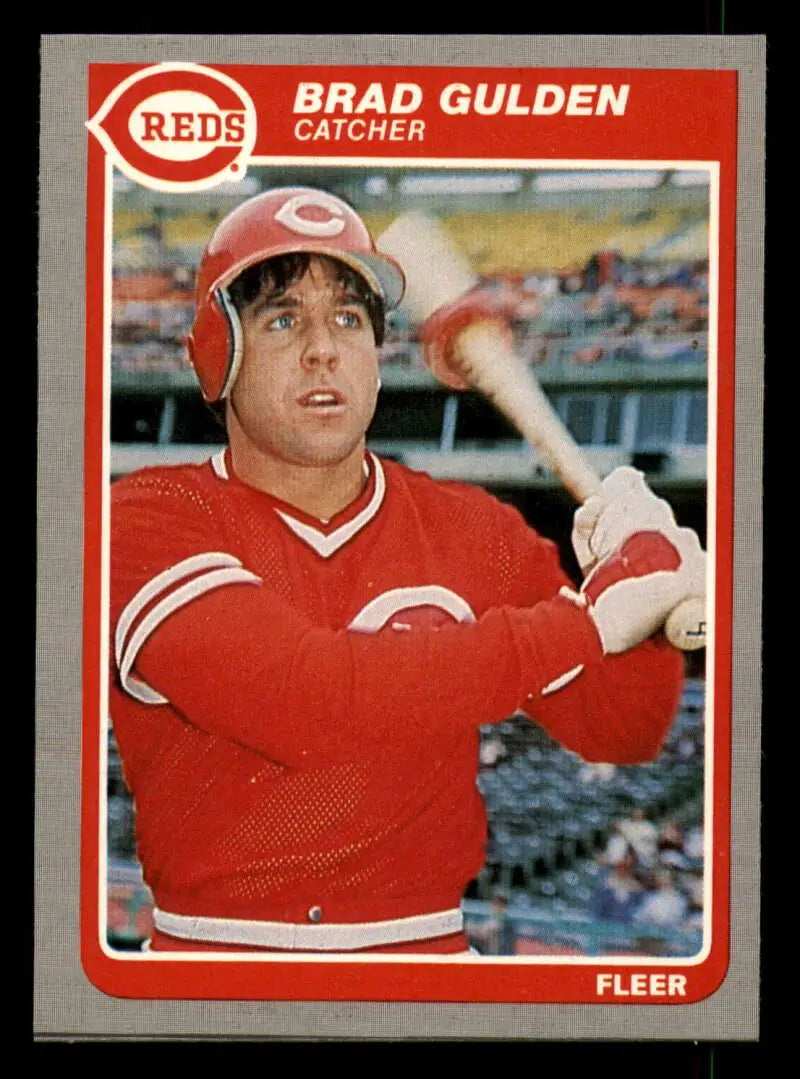 1985 Fleer #537 Brad Gulden EX Excellent Cincinnati Reds Baseball Card - Baseball Card Single