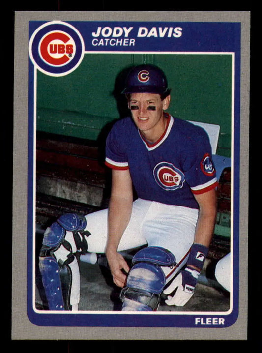 1985 Fleer #54 Jody Davis EX Excellent Chicago Cubs Baseball Card - Baseball Card Single