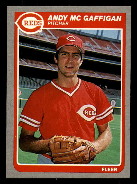 1985 Fleer #540 Andy Mcgaffigan EX Excellent Cincinnati Reds Baseball Card - Baseball Card Single