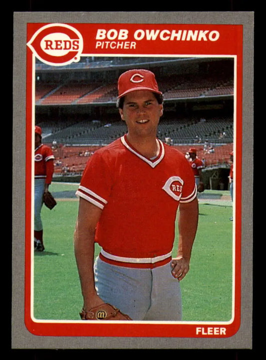 1985 Fleer #543 Bob Owchinko EX Excellent Cincinnati Reds Baseball Card - Baseball Card Single