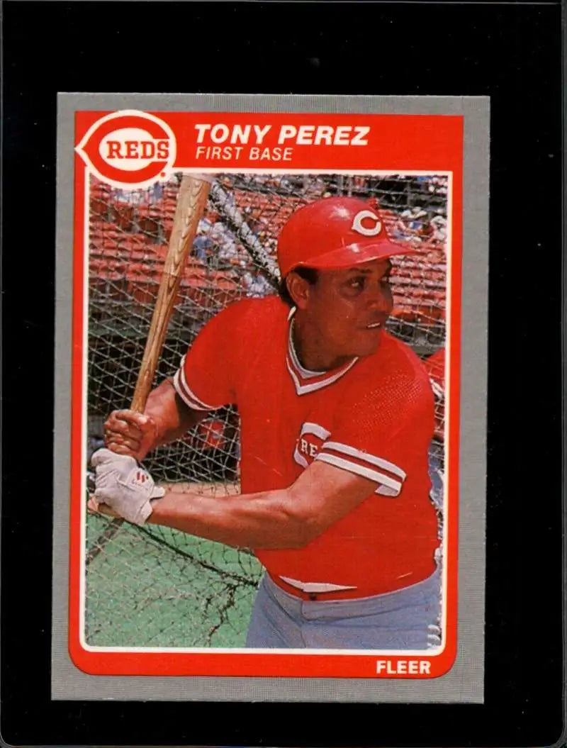 1985 Fleer #546 Tony Perez EX Excellent Cincinnati Reds Baseball Card - Baseball Card Single