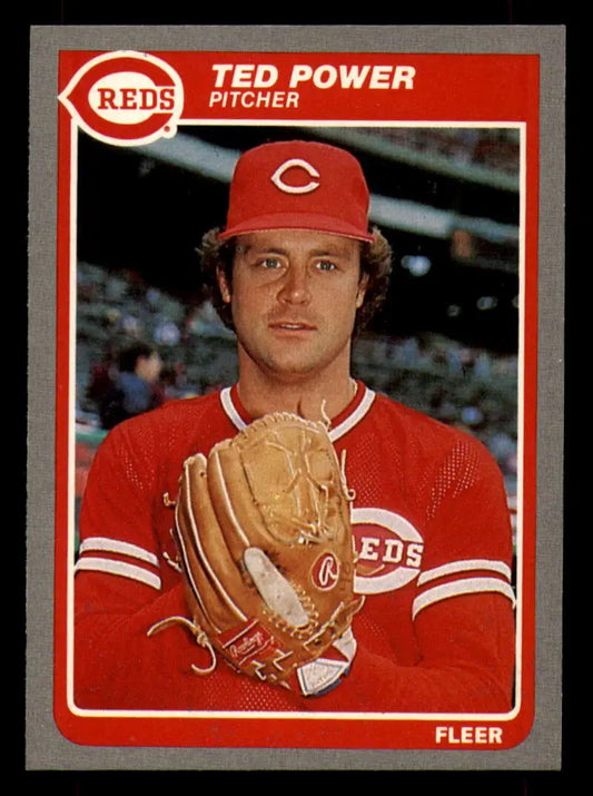1985 Fleer #547 Ted Power EX Excellent Cincinnati Reds Baseball Card - Baseball Card Single