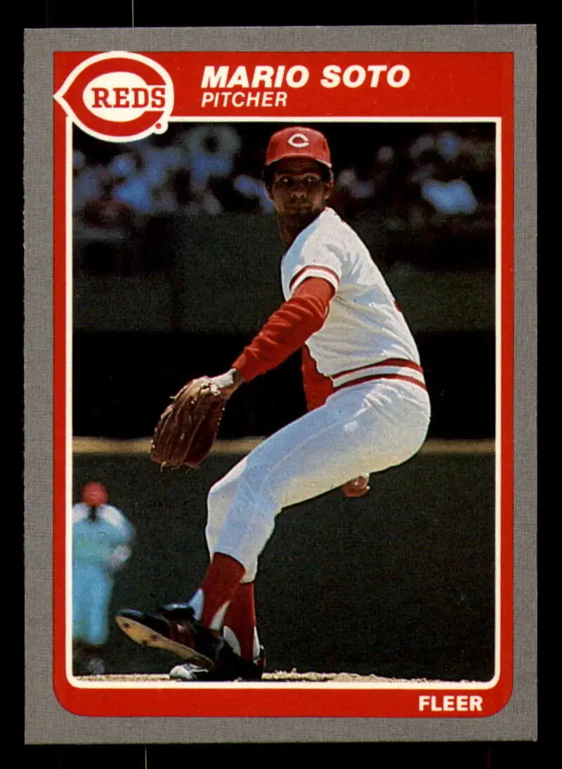 1985 Fleer #552 Mario Soto EX Excellent Cincinnati Reds Baseball Card - Baseball Card Single