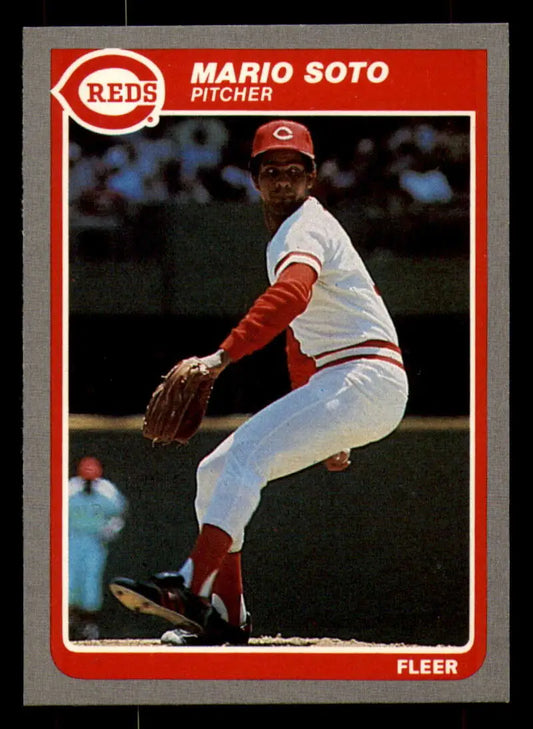 1985 Fleer #552 Mario Soto EX Excellent Cincinnati Reds Baseball Card - Baseball Card Single