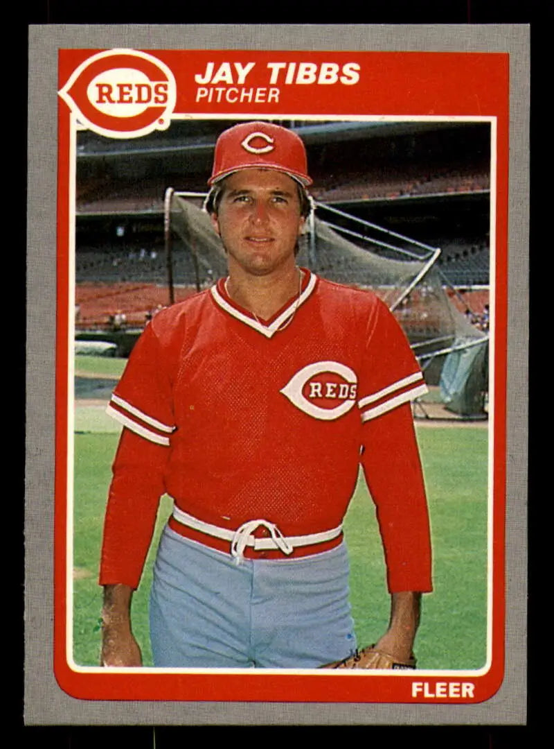 1985 Fleer #553 Jay Tibbs EX Excellent Cincinnati Reds Baseball Card - Baseball Card Single
