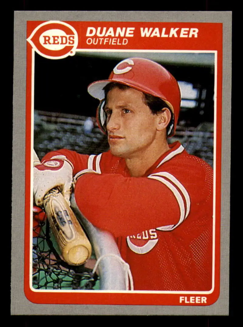 1985 Fleer #554 Duane Walker EX Excellent Cincinnati Reds Baseball Card - Baseball Card Single