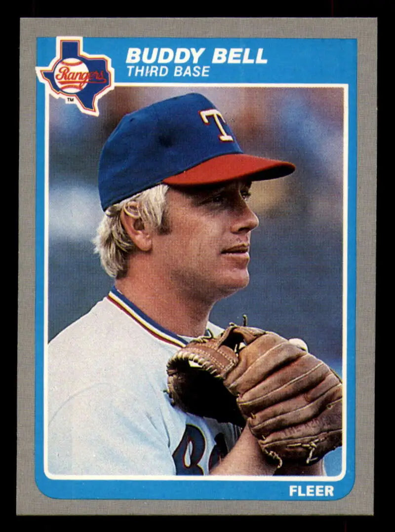 1985 Fleer #556 Buddy Bell EX Excellent Texas Rangers Baseball Card - Baseball Card Single