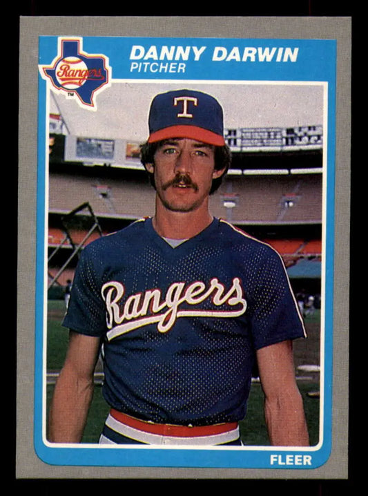 1985 Fleer #557 Danny Darwin EX Excellent Texas Rangers Baseball Card - Baseball Card Single