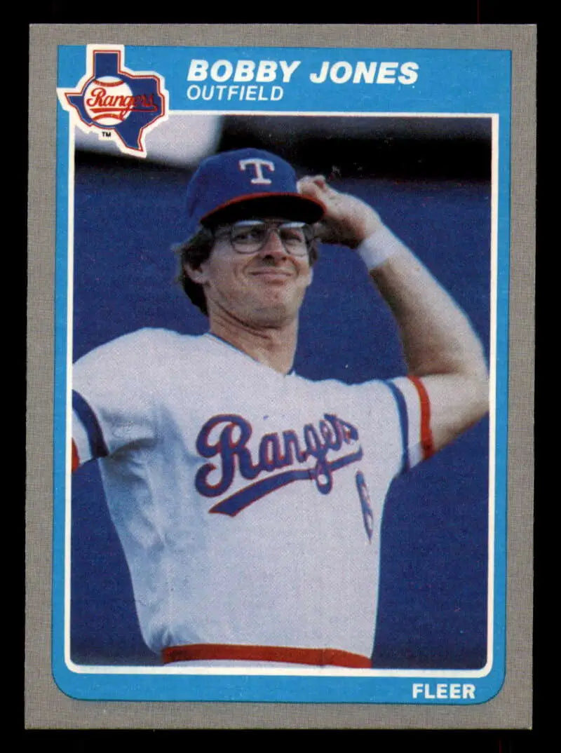 1985 Fleer #559 Bobby Jones EX Excellent Texas Rangers Baseball Card - Baseball Card Single