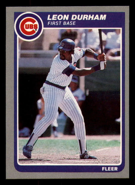 1985 Fleer #56 Leon Durham EX Excellent Chicago Cubs Baseball Card - Baseball Card Single
