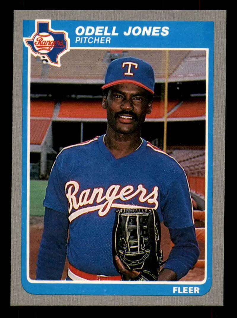 1985 Fleer #560 Odell Jones EX Excellent Texas Rangers Baseball Card - Baseball Card Single
