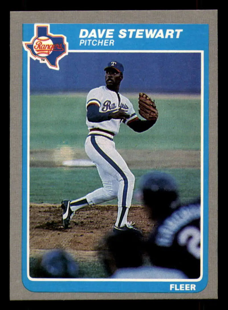 1985 Fleer #569 Dave Stewart EX Excellent Texas Rangers Baseball Card - Baseball Card Single