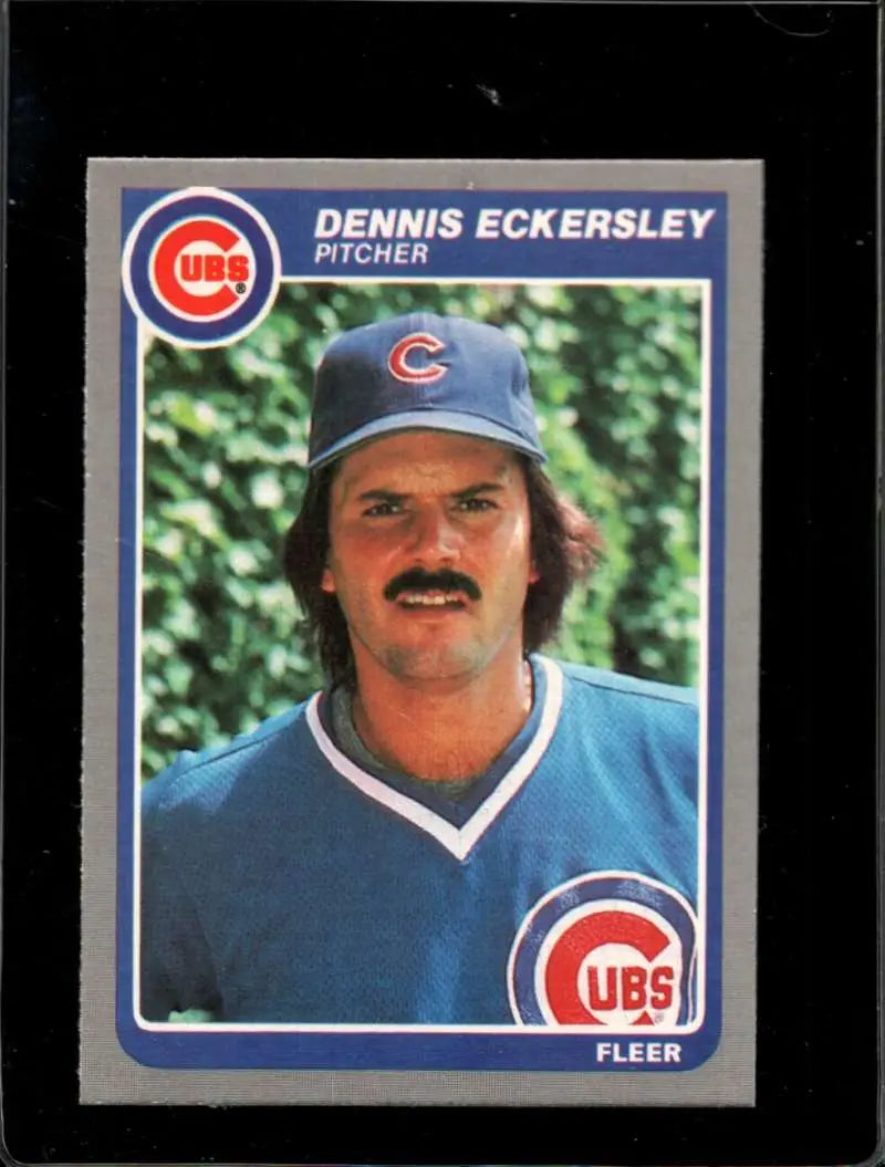 1985 Fleer #57 Dennis Eckersley EX Excellent Chicago Cubs Baseball Card - Baseball Card Single