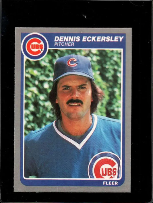 1985 Fleer #57 Dennis Eckersley EX Excellent Chicago Cubs Baseball Card - Baseball Card Single