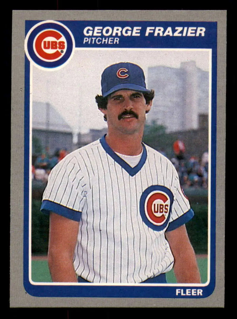 1985 Fleer #58 George Frazier EX Excellent Chicago Cubs Baseball Card - Baseball Card Single