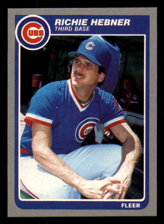 1985 Fleer #59 Richie Hebner EX Excellent Chicago Cubs Baseball Card - Baseball Card Single