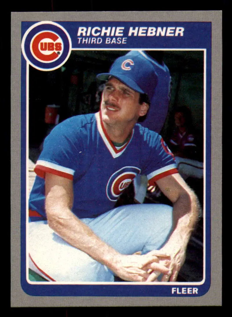 1985 Fleer #59 Richie Hebner EX Excellent Chicago Cubs Baseball Card - Baseball Card Single
