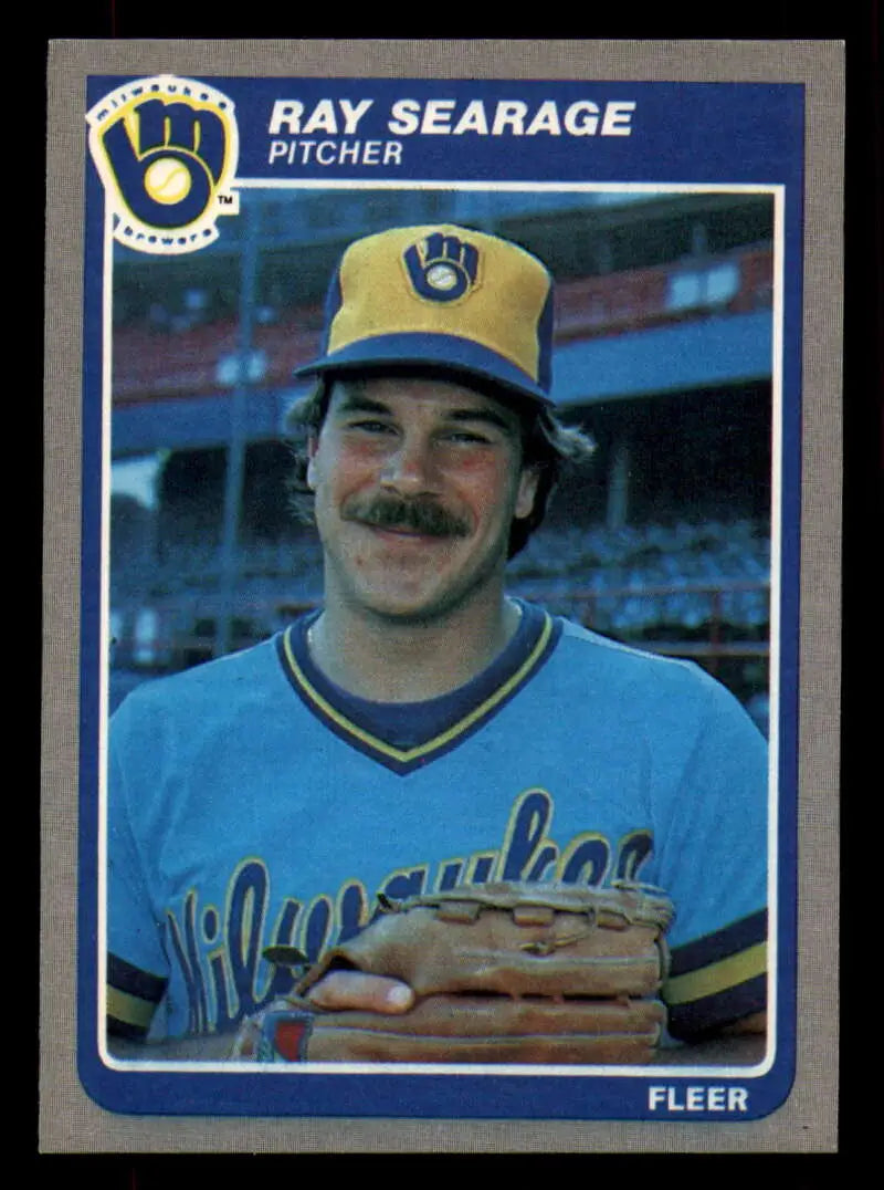 1985 Fleer #595 Ray Searage EX Excellent Milwaukee Brewers Baseball Card - Baseball Card Single