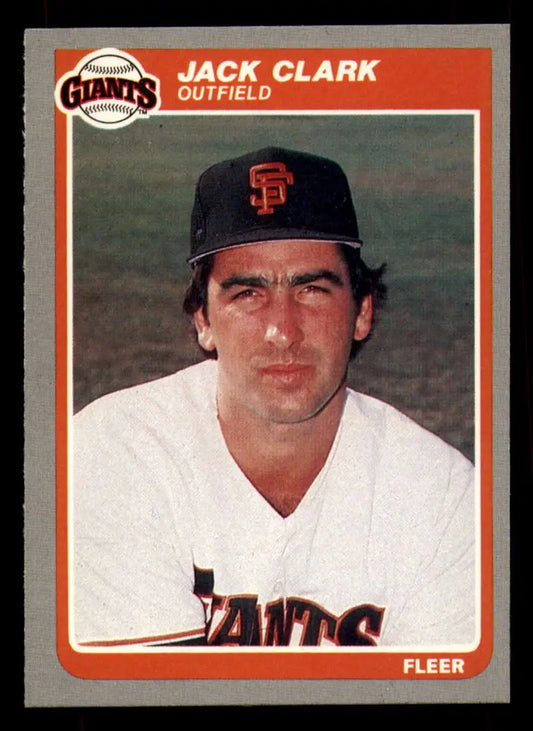 1985 Fleer #604 Jack Clark EX Excellent San Francisco Giants Baseball Card - Baseball Card Single