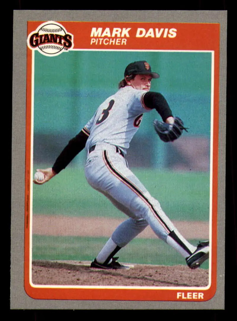 1985 Fleer #606 Mark Davis EX Excellent San Francisco Giants Baseball Card - Baseball Card Single