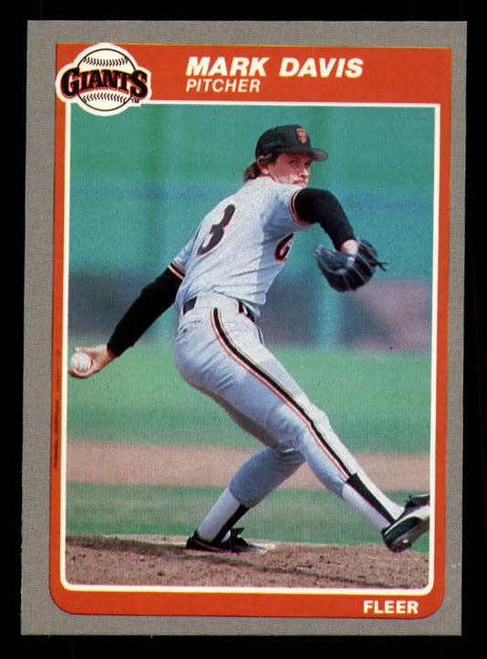 1985 Fleer #606 Mark Davis EX Excellent San Francisco Giants Baseball Card - Baseball Card Single