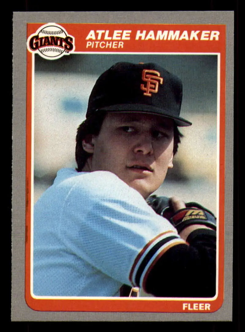 1985 Fleer #608 Atlee Hammaker EX Excellent San Francisco Giants Baseball Card - Baseball Card Single