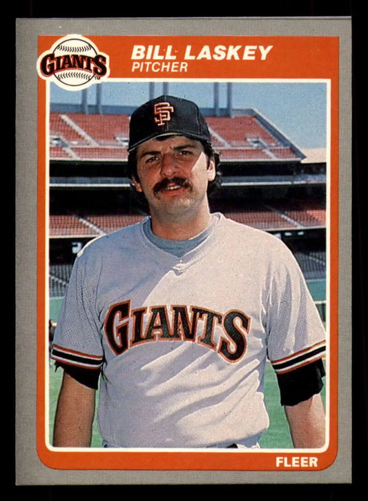 1985 Fleer #612 Bill Laskey EX Excellent San Francisco Giants Baseball Card - Baseball Card Single