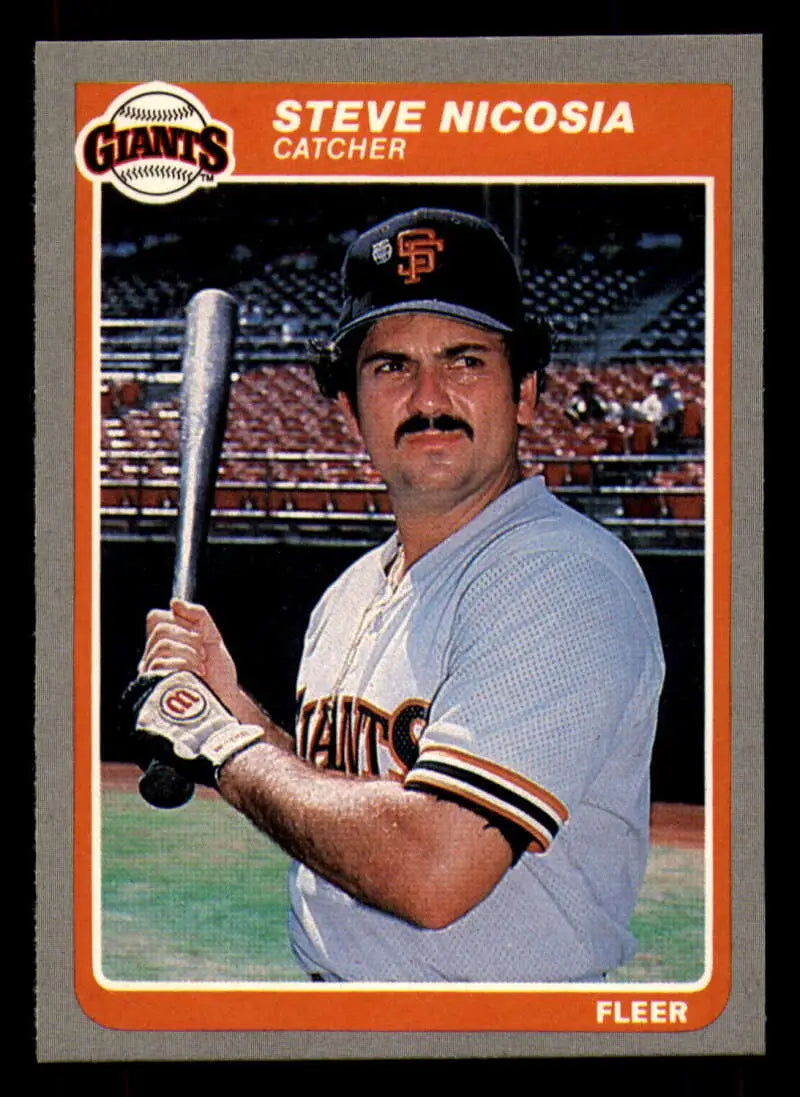 1985 Fleer #618 Steve Nicosia EX Excellent San Francisco Giants Baseball Card - Baseball Card Single