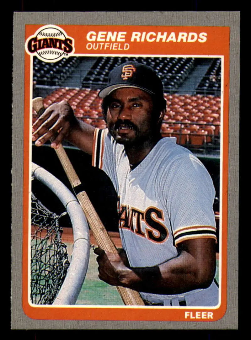 1985 Fleer #619 Gene Richards EX Excellent San Francisco Giants Baseball Card - Baseball Card Single