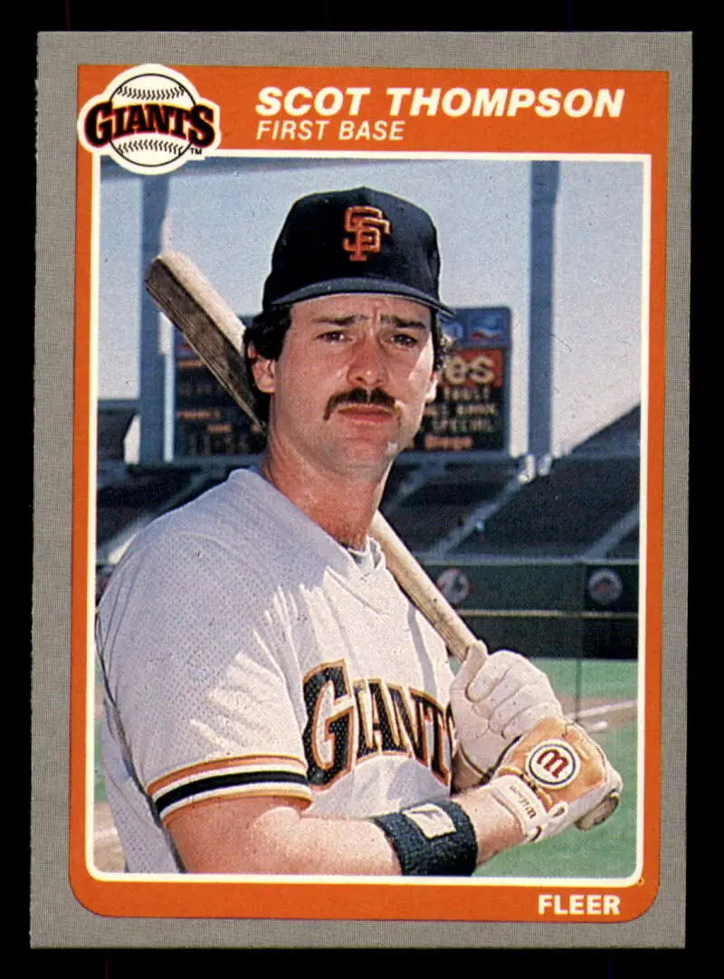 1985 Fleer #621 Scot Thompson EX Excellent San Francisco Giants Baseball Card - Baseball Card Single