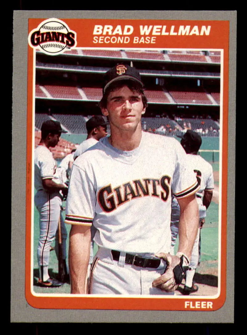 1985 Fleer #623 Brad Wellman EX Excellent San Francisco Giants Baseball Card - Baseball Card Single