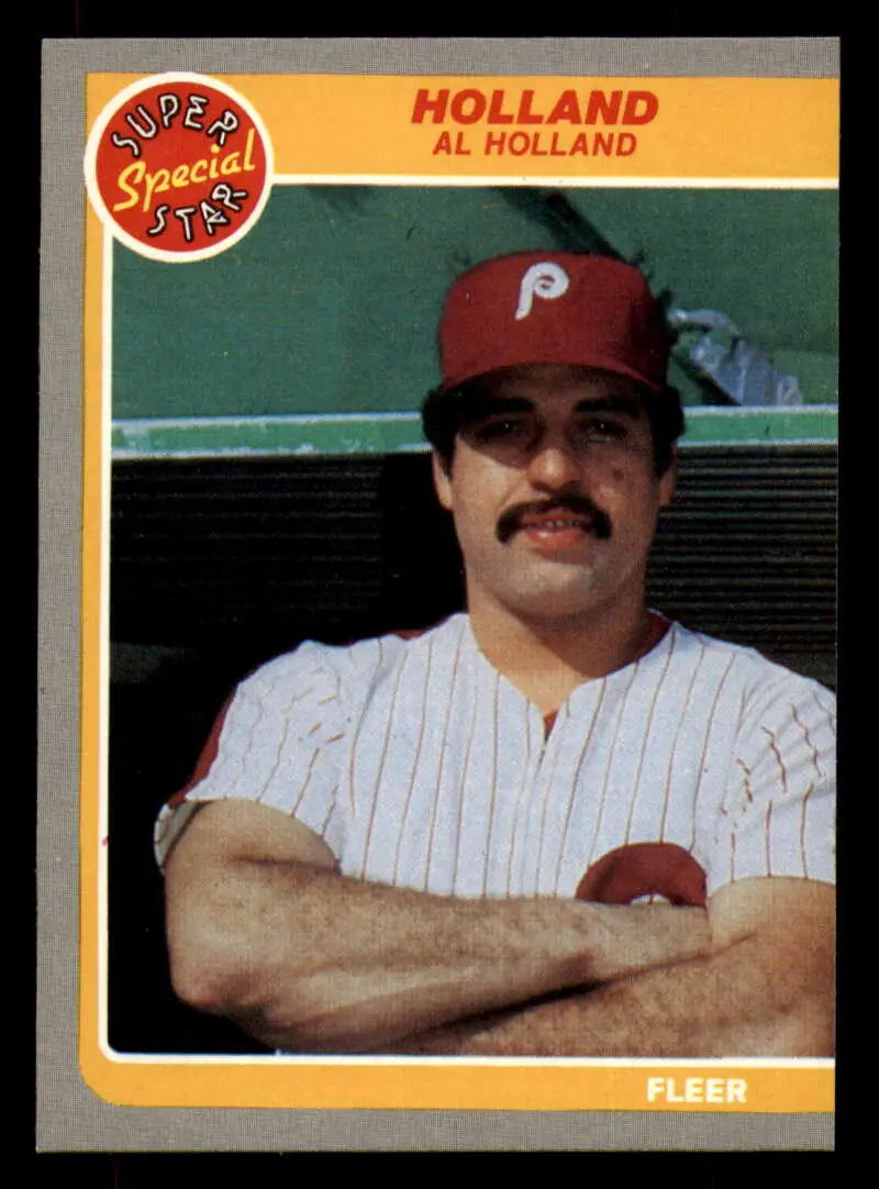 1985 Fleer #637 Al Holland EX Excellent Philadelphia Phillies Baseball Card - Baseball Card Single