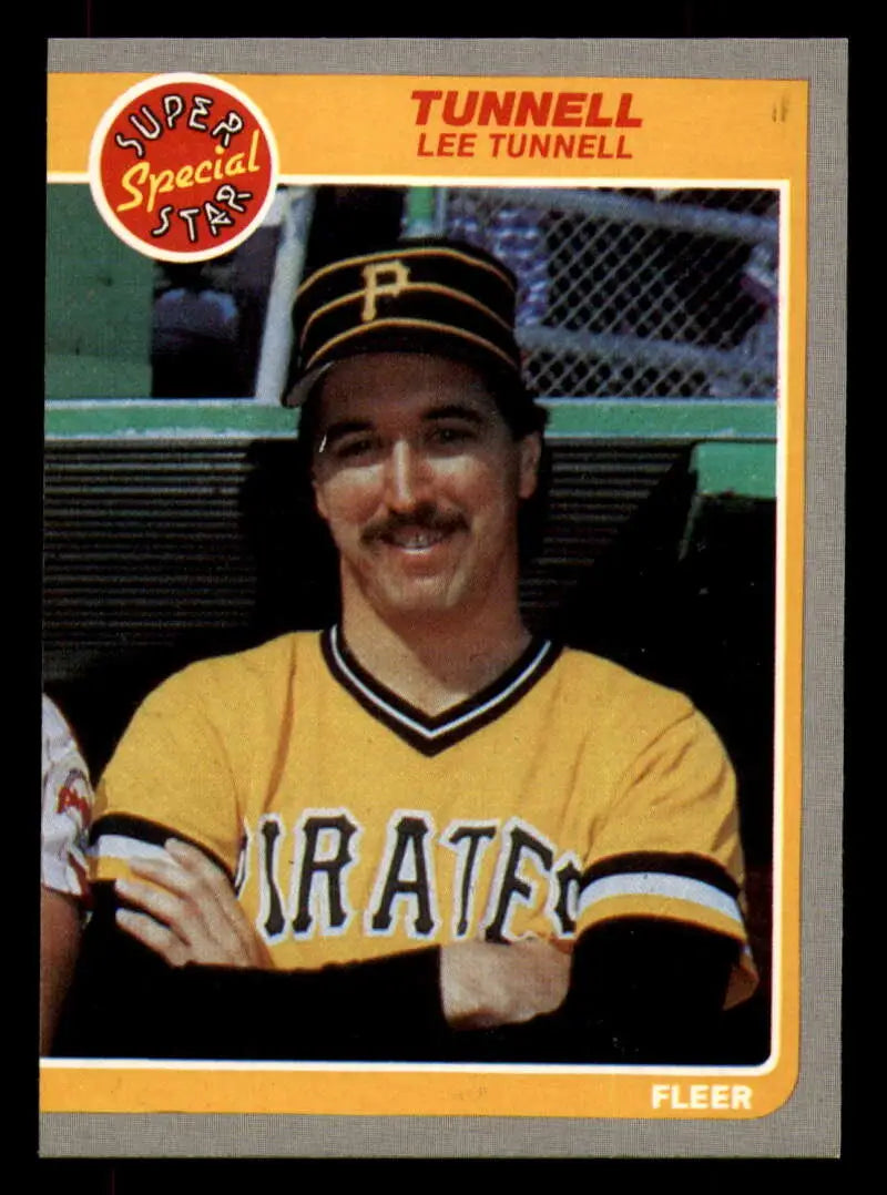 1985 Fleer #638 Lee Tunnell EX Excellent Pittsburgh Pirates Baseball Card - Baseball Card Single